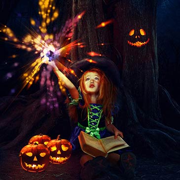 Graphiste photomontage enfants Halloween