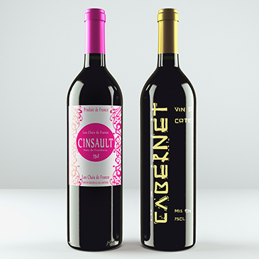 Graphiste Design étiquettes bouteilles de vin